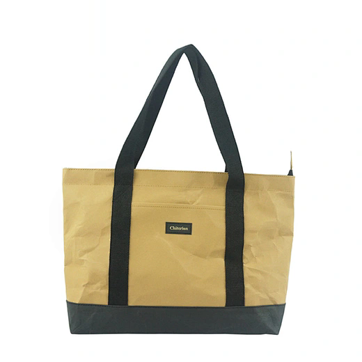  可水洗牛皮纸手提包